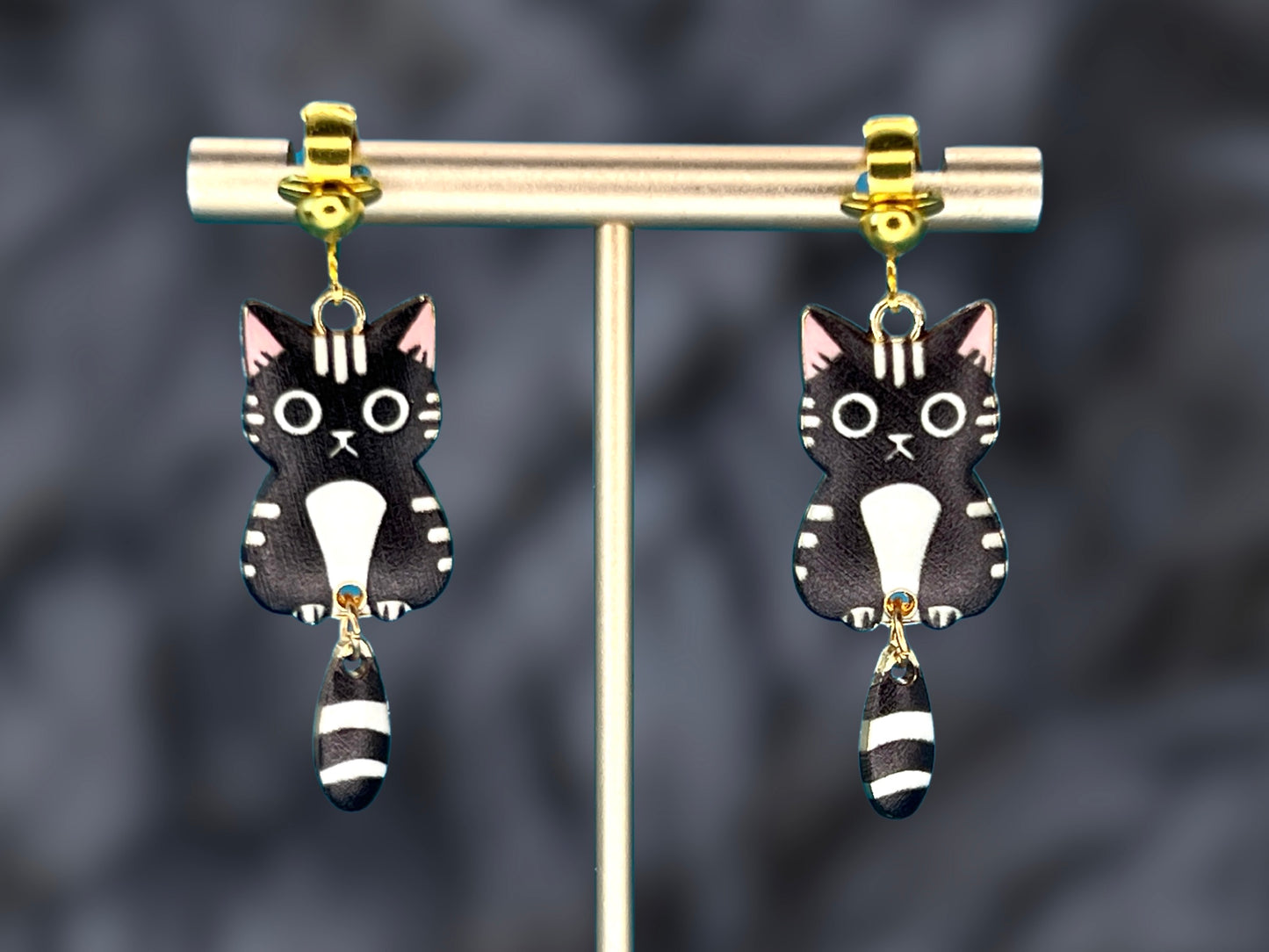 Cat Breed Charms Clip On Earrings