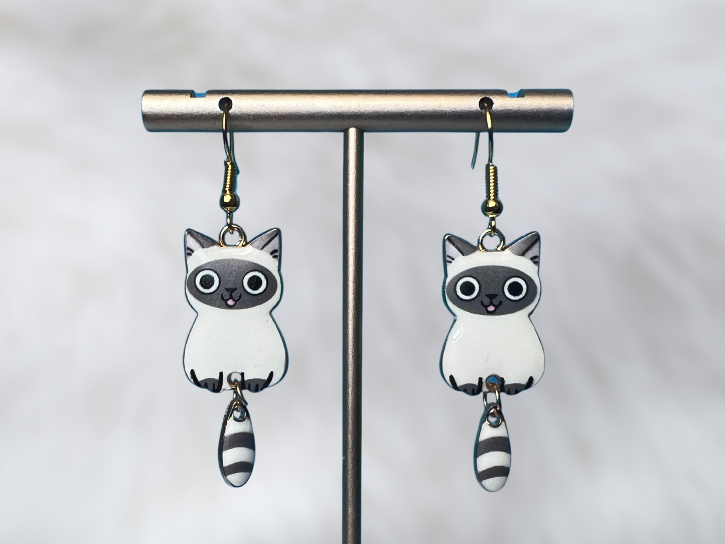 Cat Breed Charms Clip On Earrings