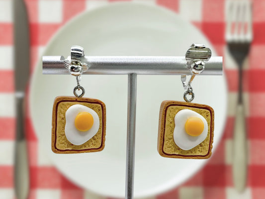 Toast Clip On Earrings