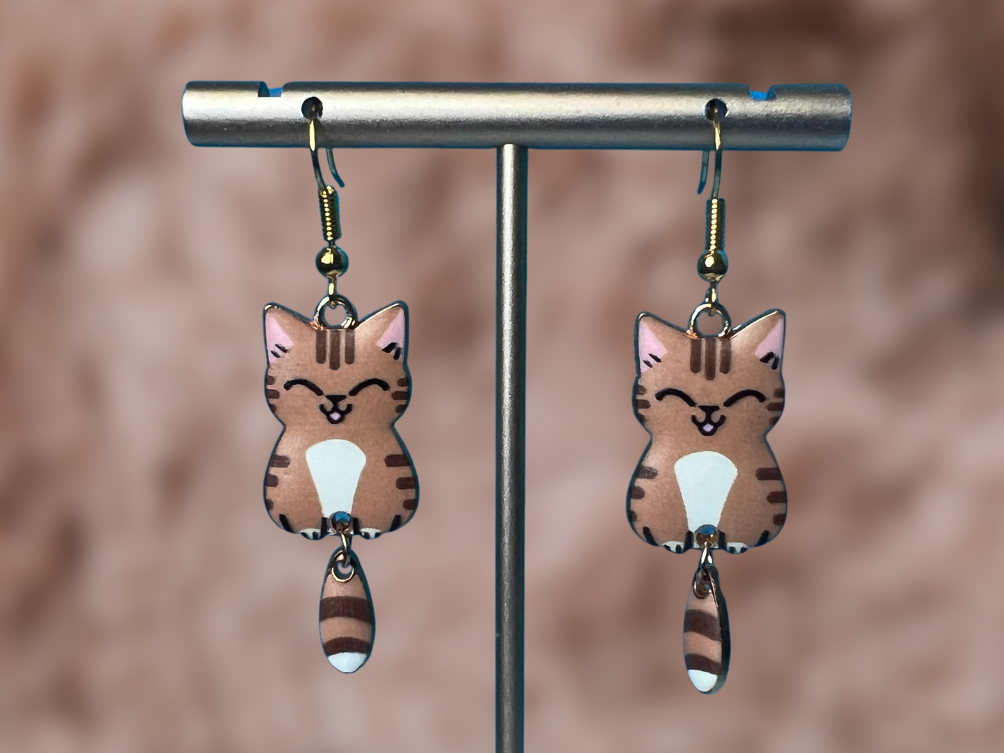 Cat Breed Charms Clip On Earrings