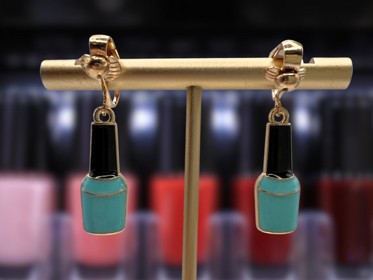 Nail Polish Clip On Earrings