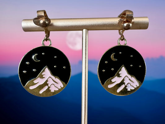 Mountain Peak Clip On Earrings