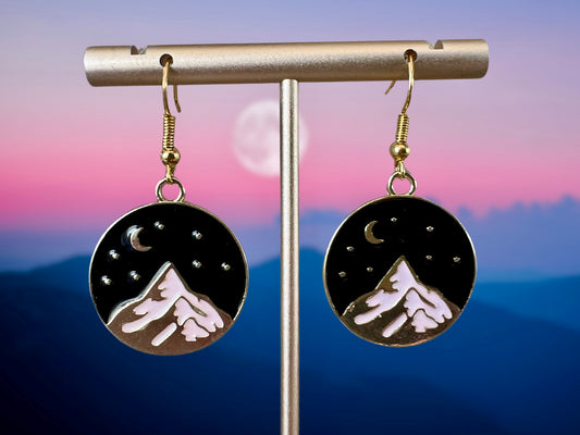 Mountain Peak Clip On Earrings