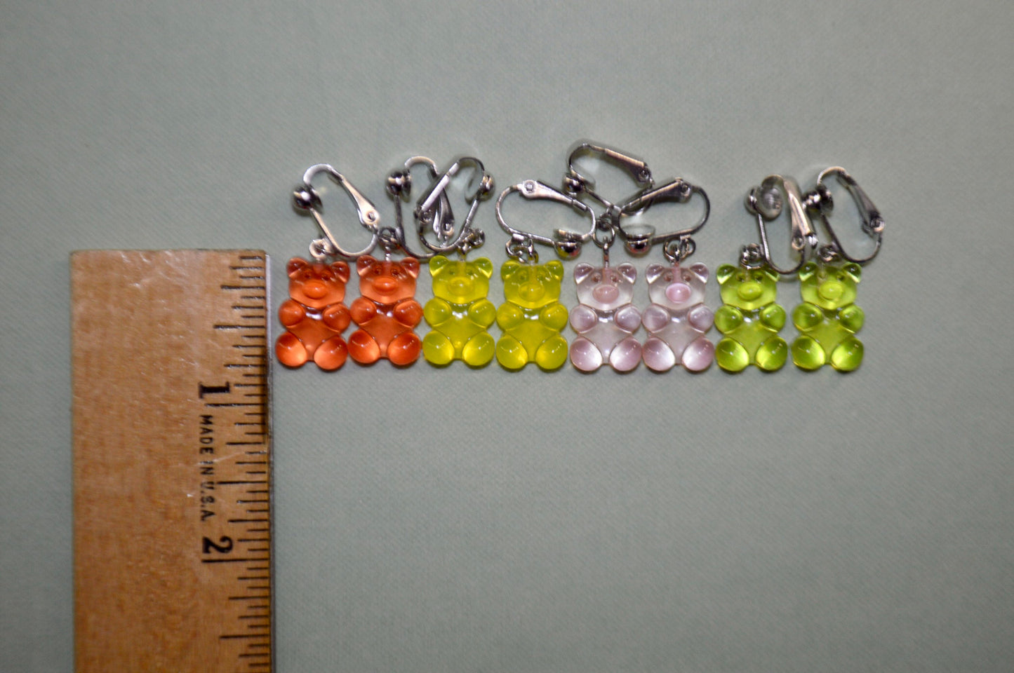 Gummy Bear Clip On Earrings