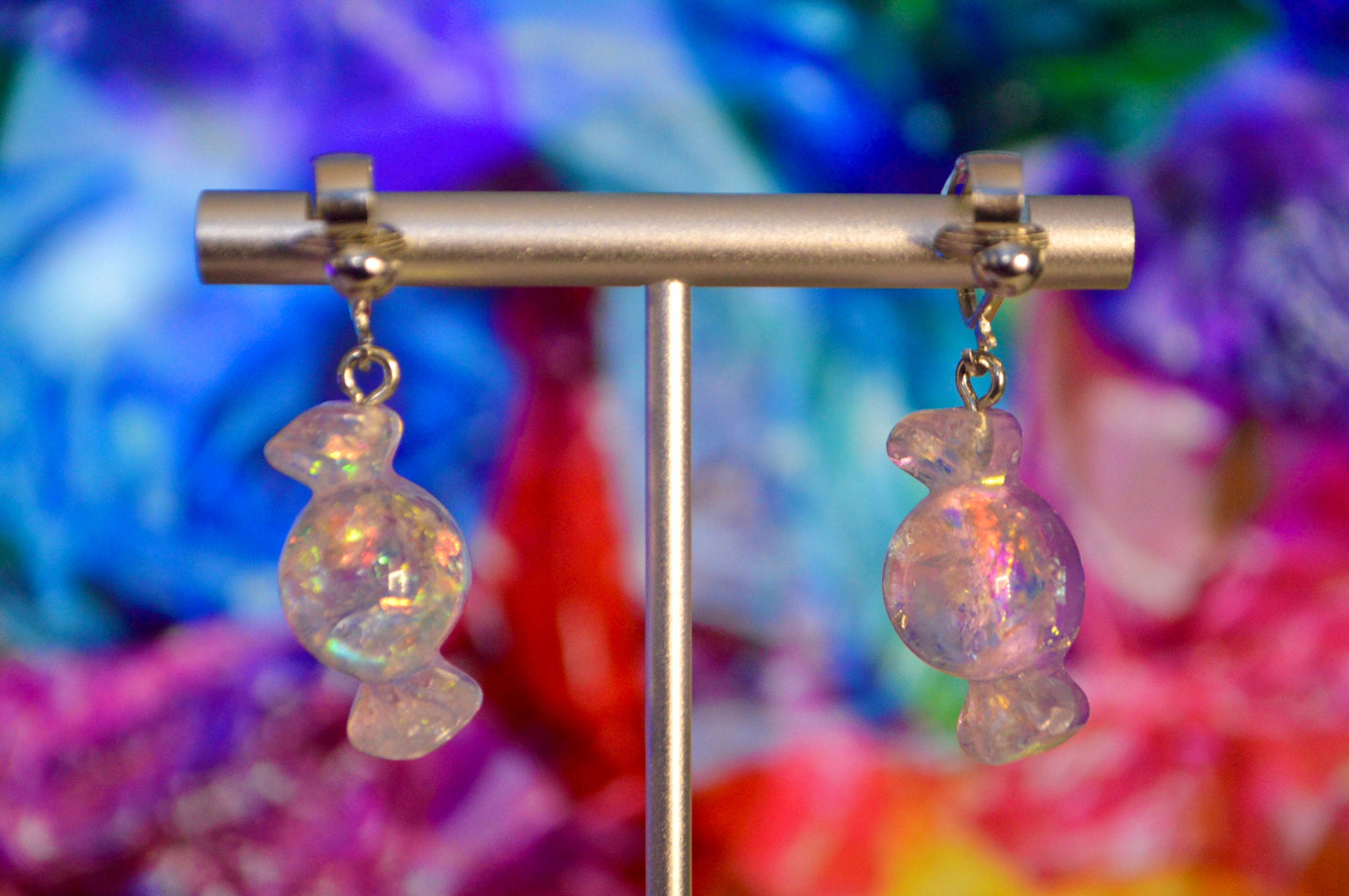 Candy Confetti Clip On Earrings