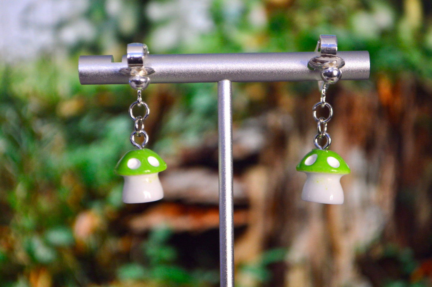 Mushroom Tiny Clip On Earrings