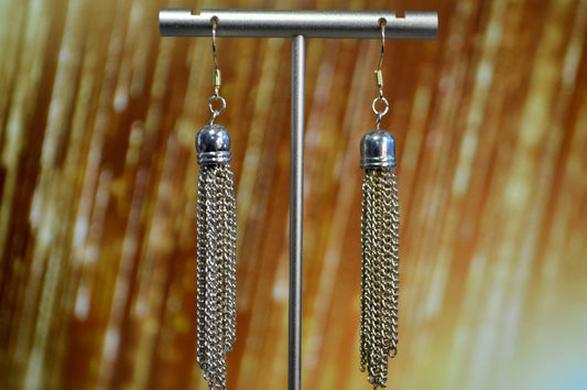 Elegant Gold Dangle Clip On Earrings