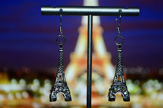 Eiffel Tower Clip On Earrings