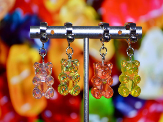 Gummy Bear Clip On Earrings