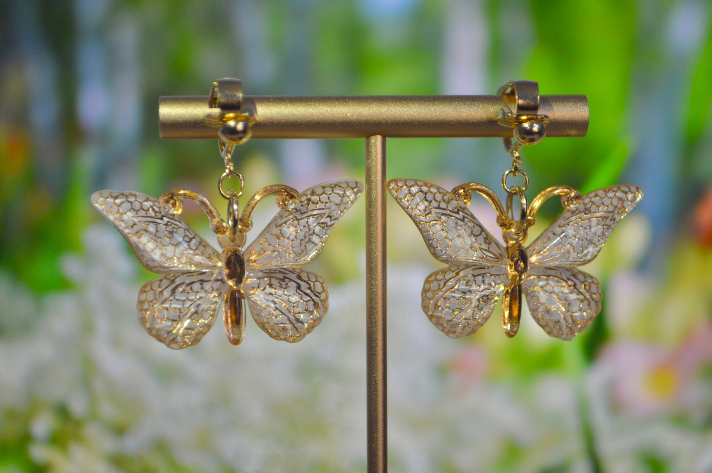 Butterfly Ombré Clip On Earrings