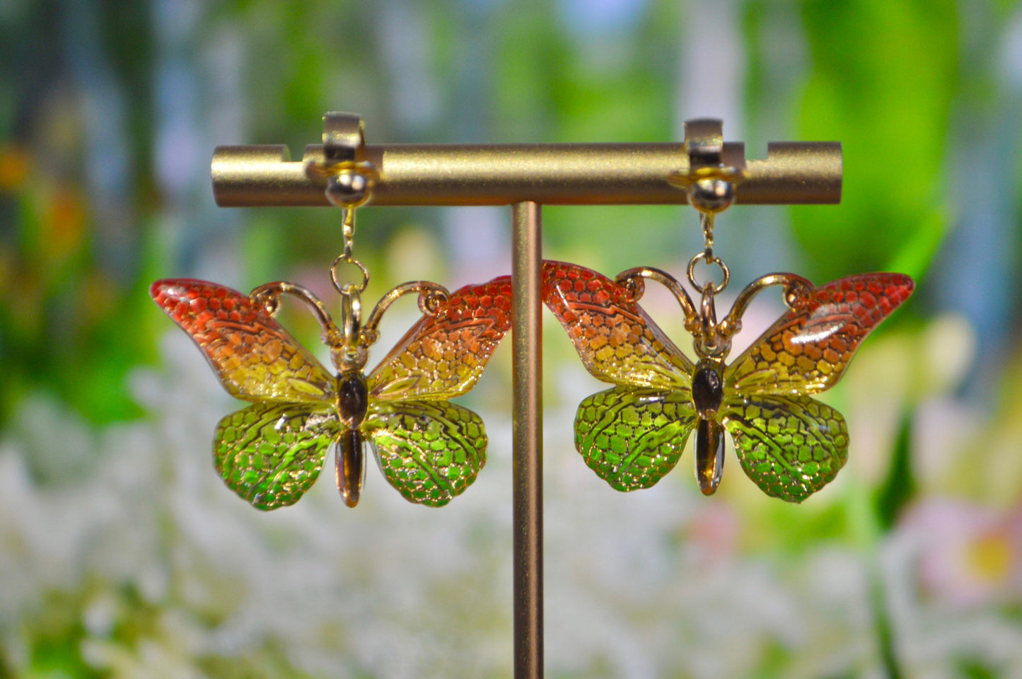 Butterfly Ombré Clip On Earrings