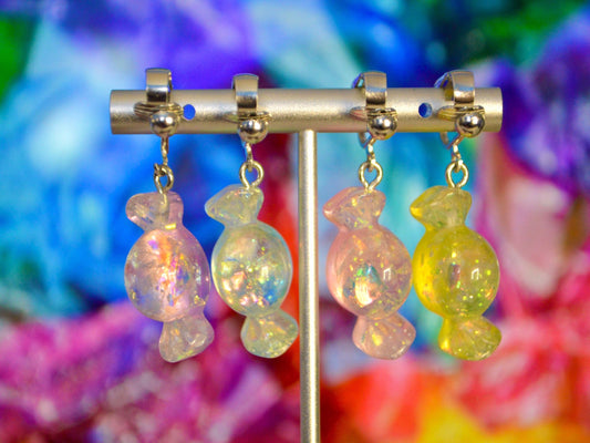 Candy Confetti Clip On Earrings