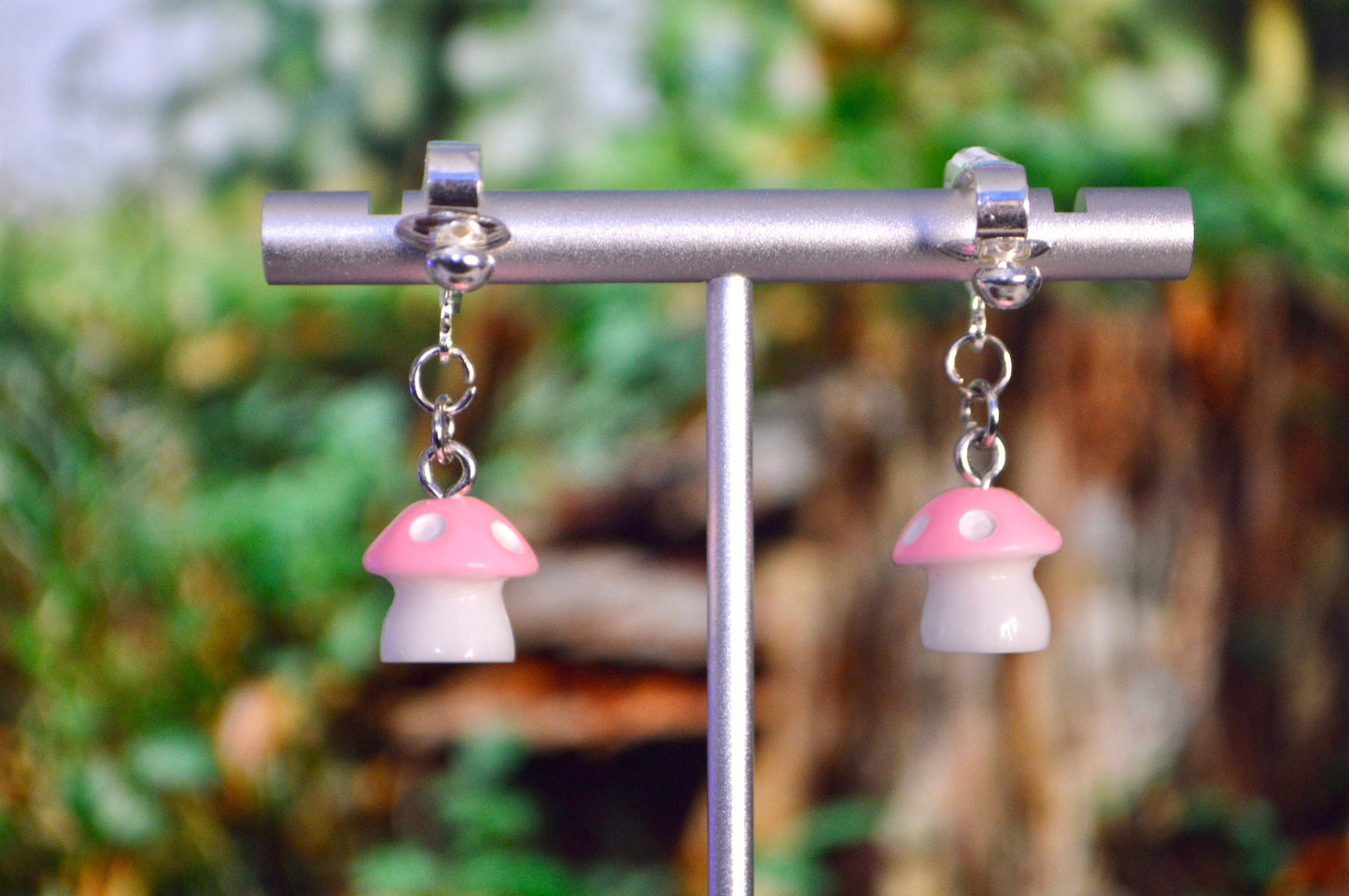 Mushroom Tiny Clip On Earrings