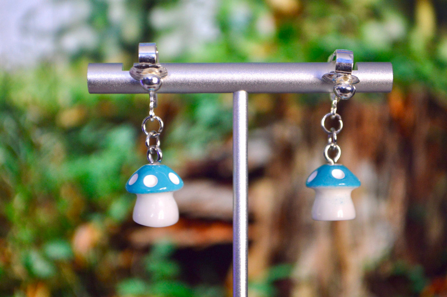 Mushroom Tiny Clip On Earrings