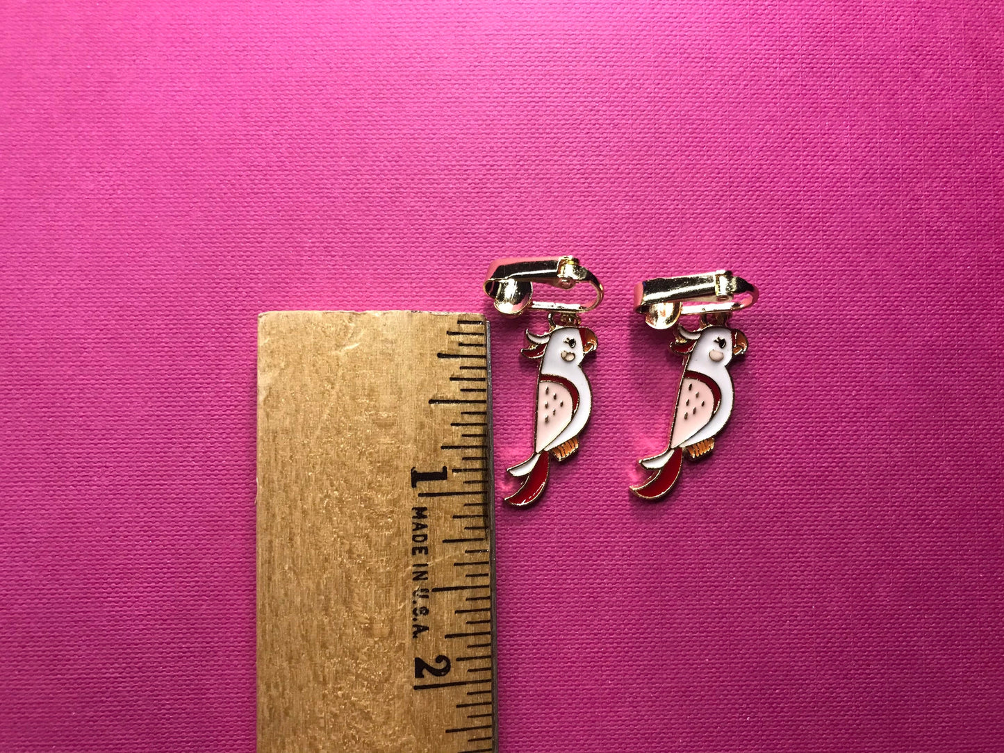 Bird Clip On Earrings