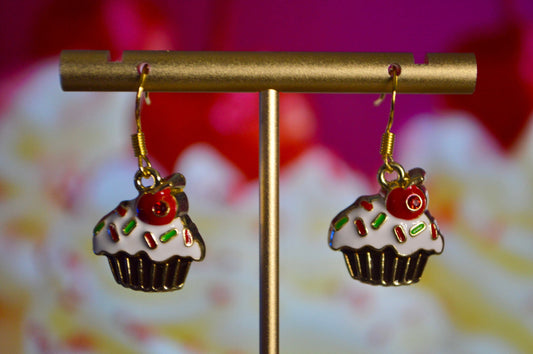 Cupcakes Sweet Clip On Earrings