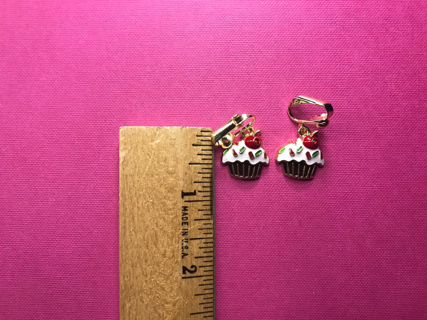 Cupcakes Sweet Clip On Earrings