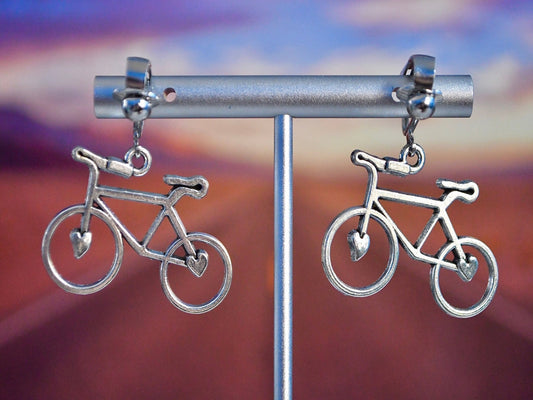 Bicycle Earrings Clip On Earrings
