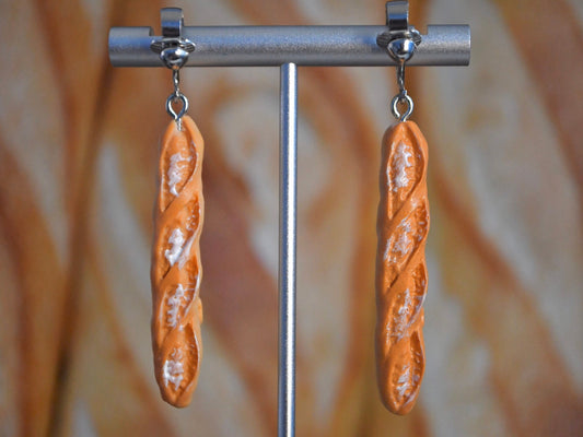 Baguette Clip On Earrings