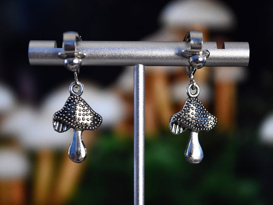 Mushroom Fancy Clip On Earrings