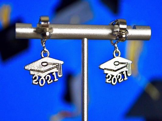 Graduation 2021 Clip On Earrings
