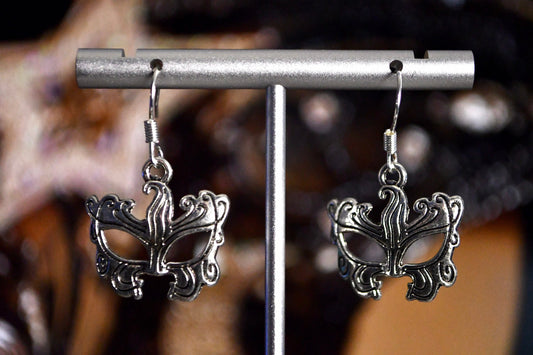 Masquerade Mask Clip On Earrings