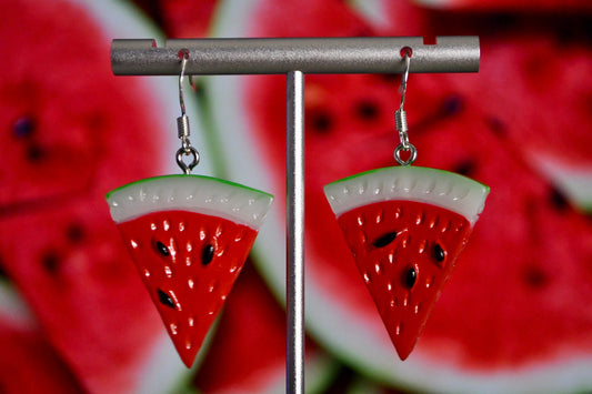 Watermelon Clip On Earrings