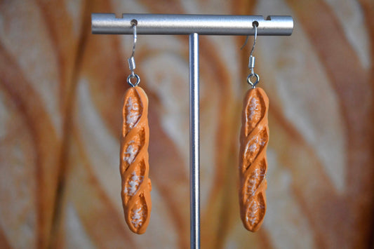 Baguette Clip On Earrings