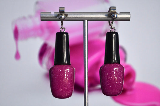Nail Polish Earrings Clip On Earrings