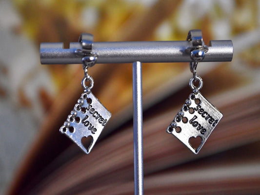 Book about Love Clip On Earrings