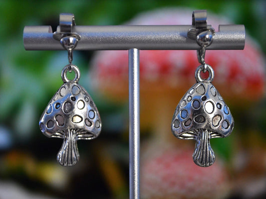 Mushroom Magical Earrings Clip On Earrings