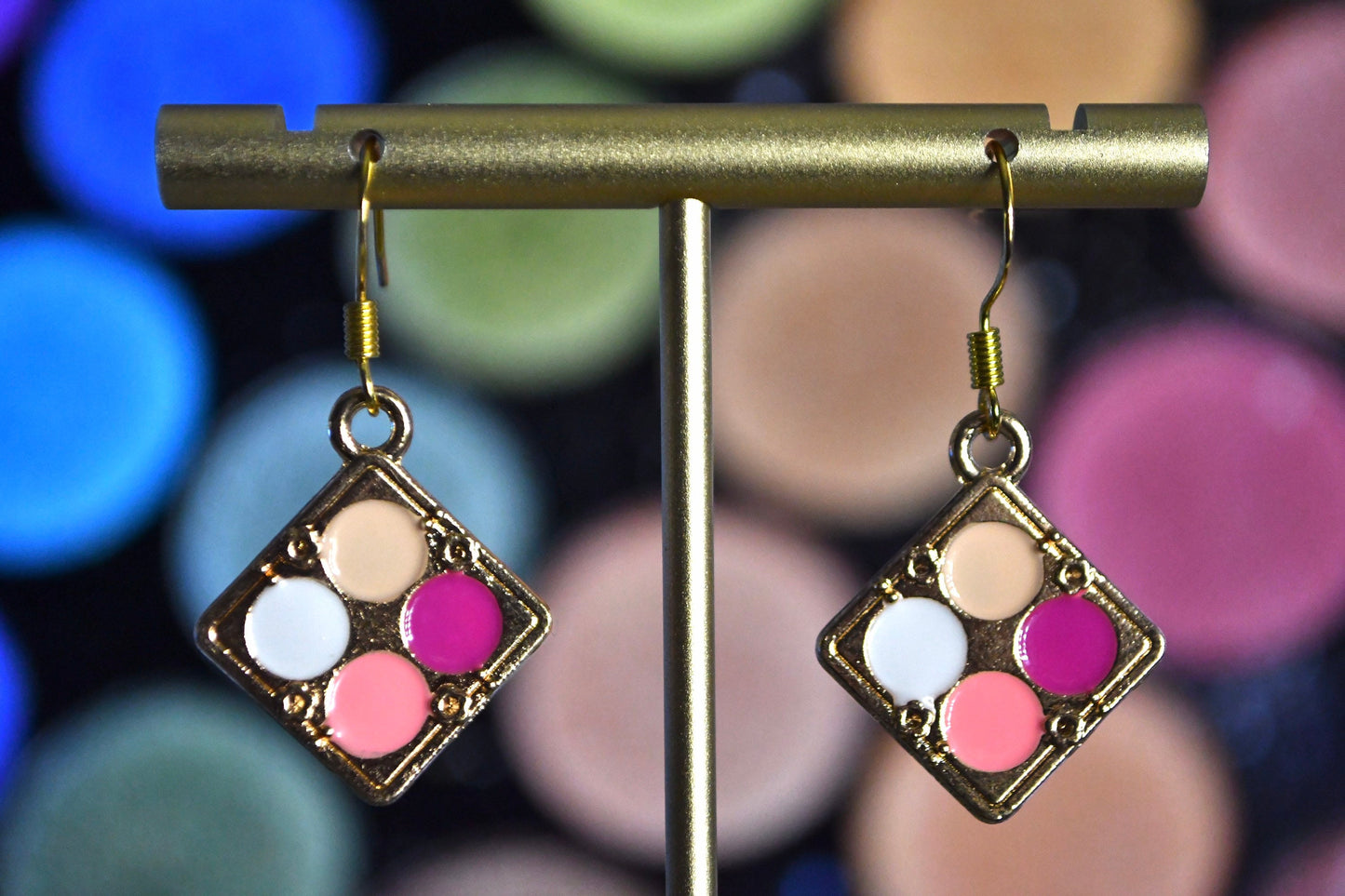 Makeup Palette Clip On Earrings