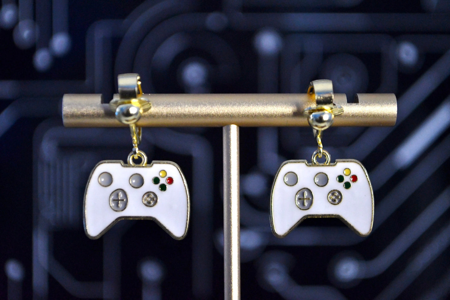 Video Game Controller Clip On Earrings