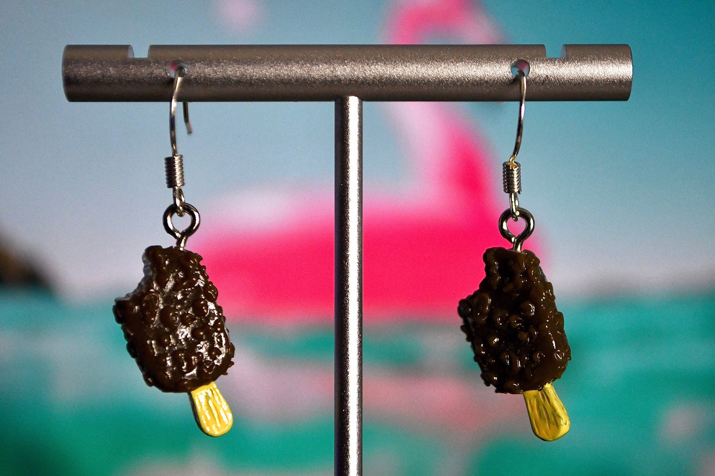 Ice Cream Bar Clip On Earrings