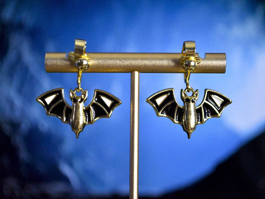 Bat Clip On Earrings