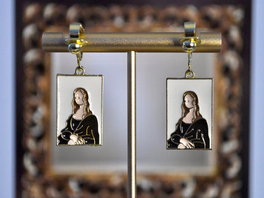 Mona Art Piece Clip On Earrings