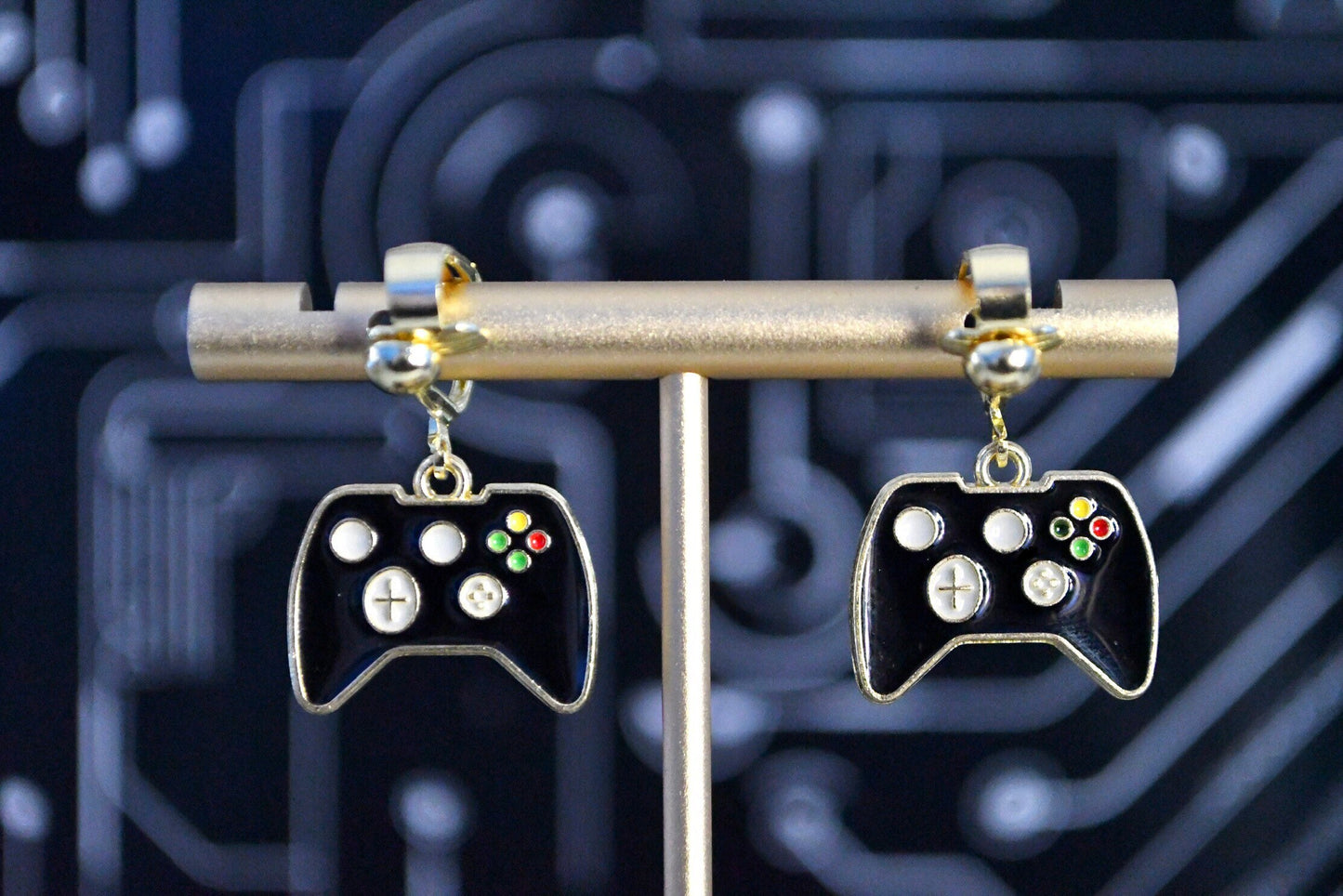 Video Game Controller Clip On Earrings