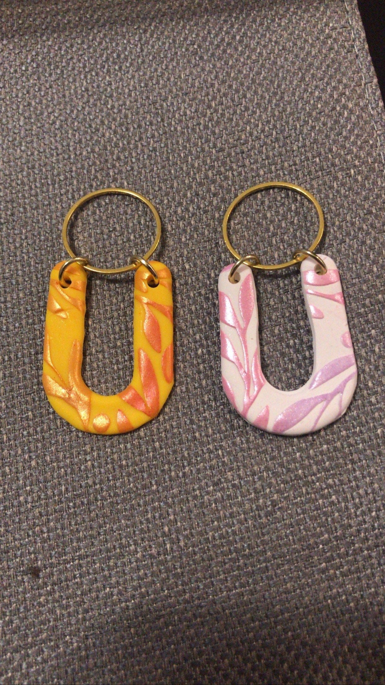 Sunrise Colored Polymer Clay Clip On Earrings