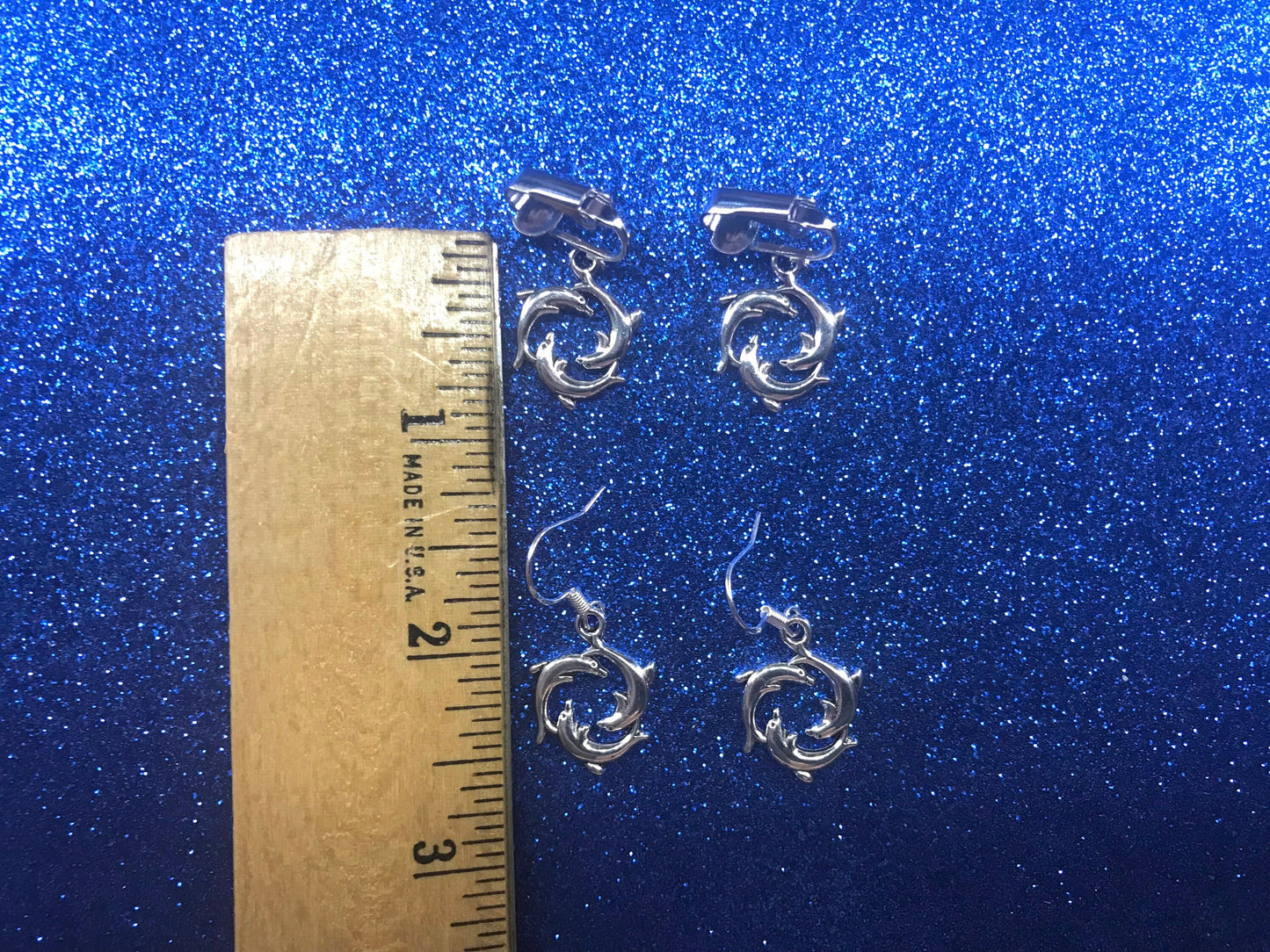 Dolphin Clip On Earrings