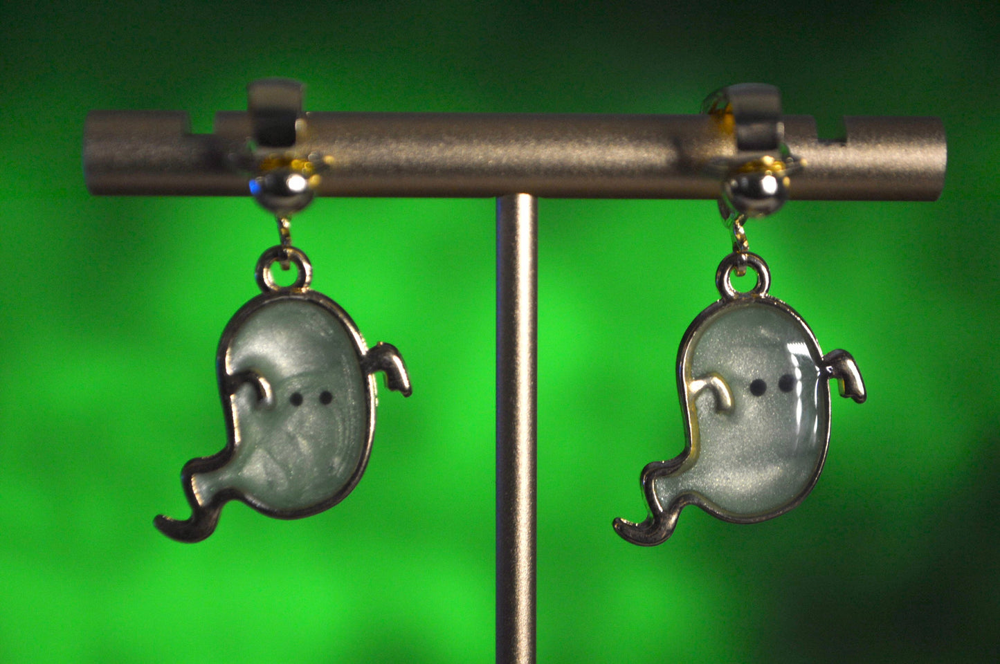 Ghost Spooky Colored Clip On Earrings