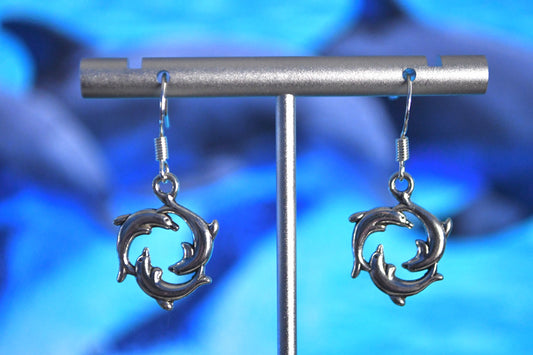 Dolphin Clip On Earrings