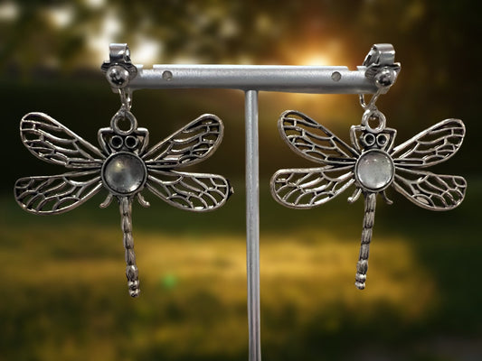 Dragonfly Clip On Earrings