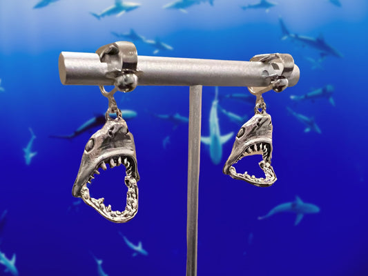 Shark Clip On Earrings