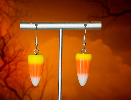Candy Corn Clip On Earrings
