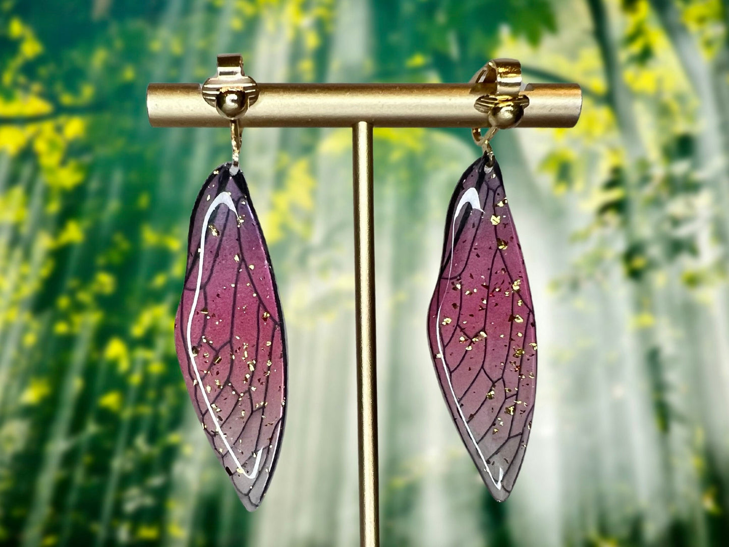 Fairy Wings Clip On Earrings