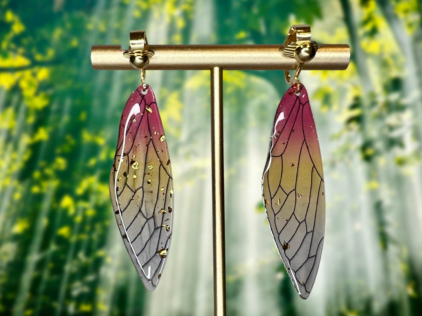 Fairy Wings Clip On Earrings