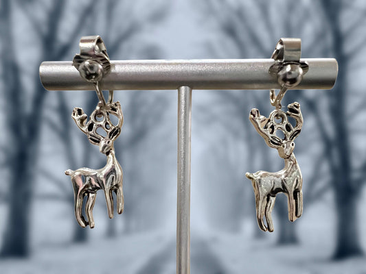 Deer Clip On Earrings