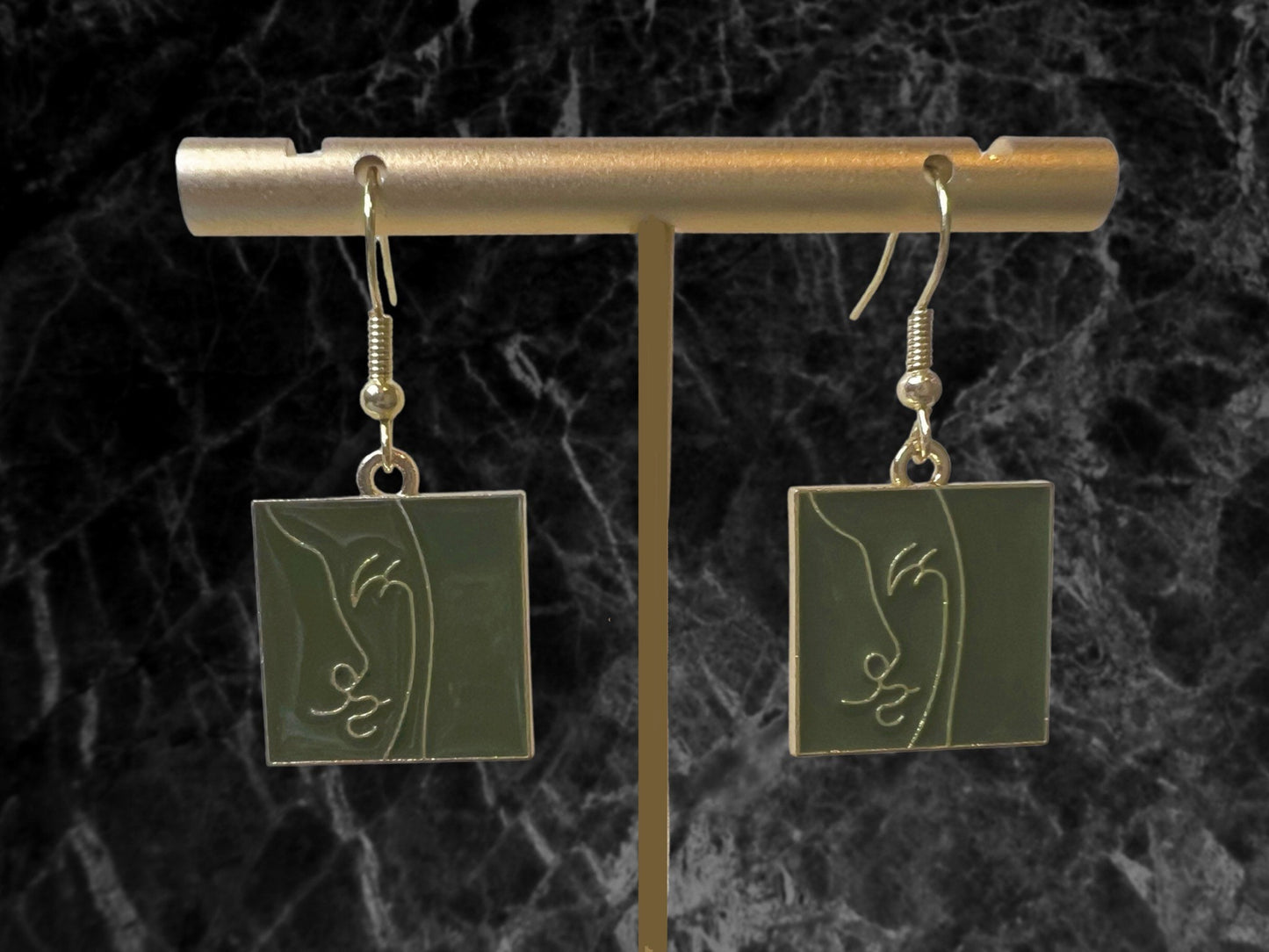 Face Outline Clip On Earrings