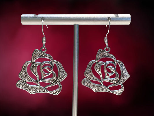 Rose Clip On Earrings