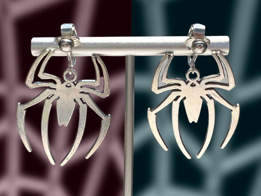 Spider Symbol Earrings Clip On Earrings